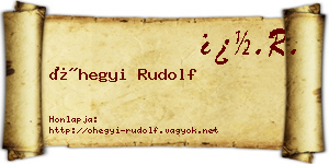Óhegyi Rudolf névjegykártya