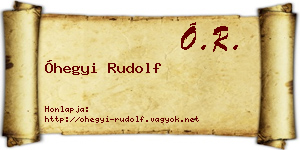 Óhegyi Rudolf névjegykártya