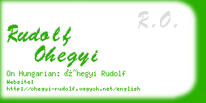 rudolf ohegyi business card